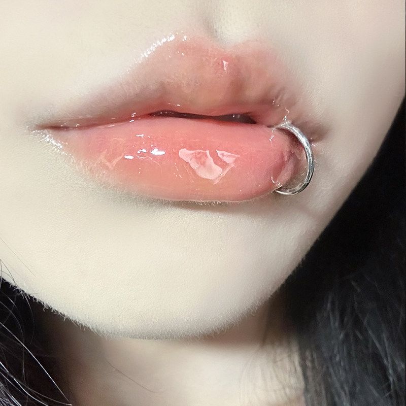 Raccon Raccoon Seamless Simple Bracelet Titanium Steel Lip Ring Buckle Ear Bone Ring Fashion Sexy Ins Piercing Jewelry Rod Thickness 1.2mm Ring 8mm