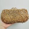 Women Rhinestone Evening Bag Green/Blue/Pink/Red Crystal Wedding Purses Bridal Prom Clutches Diamond Party Formal Handbags