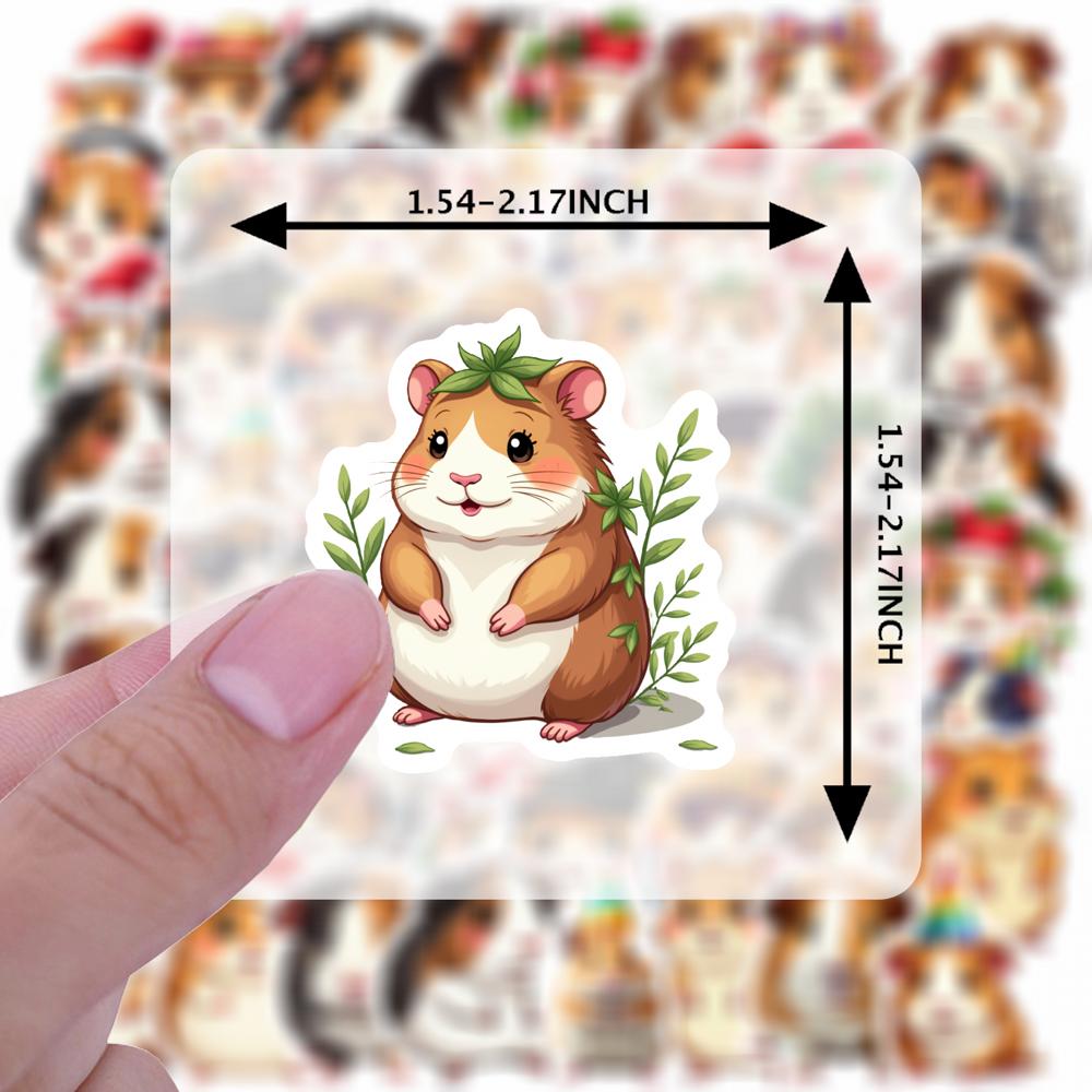 35pcs Hamster Stickers Laptop Scrapbook Decoration Graffiti Decals Skateboard Laptop Waterproof Sticker Pack Stationery