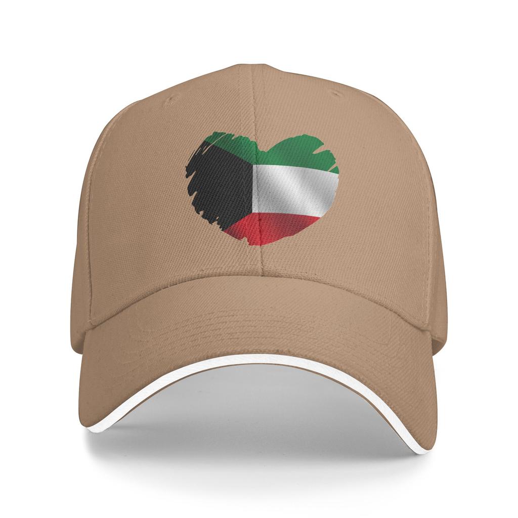 Unisexs WoUnisexs Kuwait Flag On Shape Of Heart Outdoor Hat  Trucker Baseball Caps Casual Baseball Cap Golf Hats