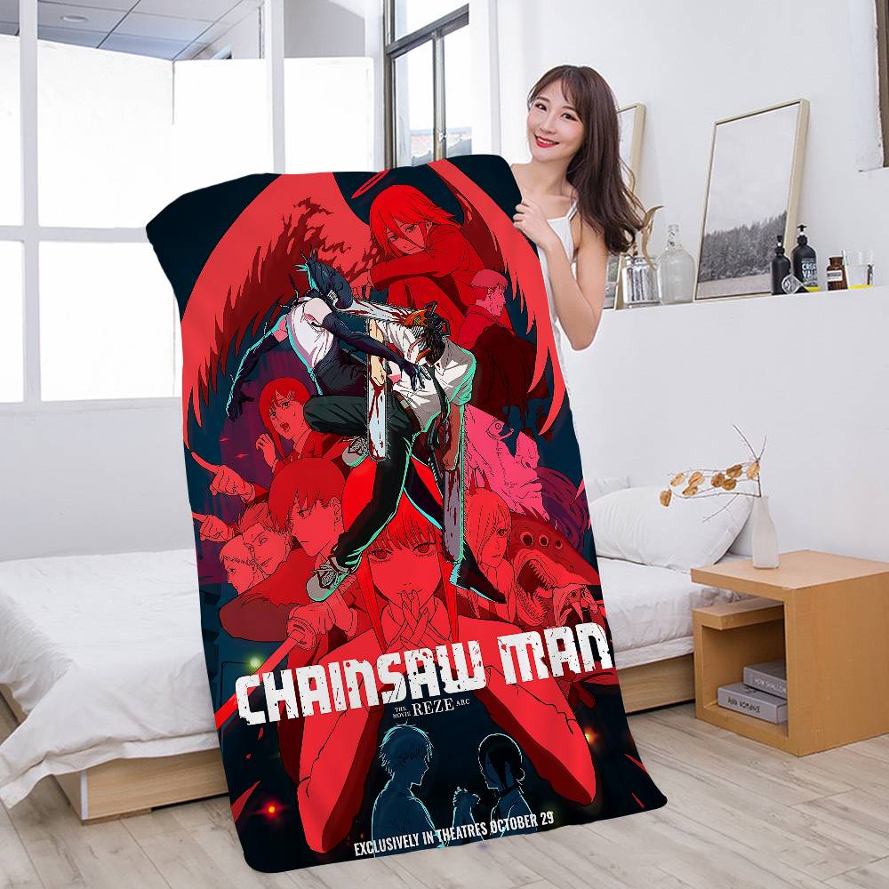 

Chainsaw Man The Movie Reze Arc Microfiber Blanket Quick Drying Beach Towels Oversized Printing Super Absorbent Pool Towel W30*H60(CM)