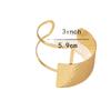 Trendy Geometric Gold Bracelet and Ring Set: Fashionable European and American Nouveau Riche Design