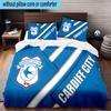 Cardiff Fc Crest 3PCS Print Bedding Set, Includes A Duvet Cover and Two Pillowcases for Bedroom, Dormitory, Suitable for All Seasons
