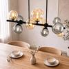 NETTLIFE 10-bulb Chandelier Two-tone Glass Lampshade Retro Design Metal Material Bulbs Not Included