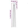 VidaXL Guirlande de Sapin de Noël 320 LED, Guirlande Lumineuse d'Arbre avec 8 Modes, Décoration de Fenêtre de Fête Mariage, 356925