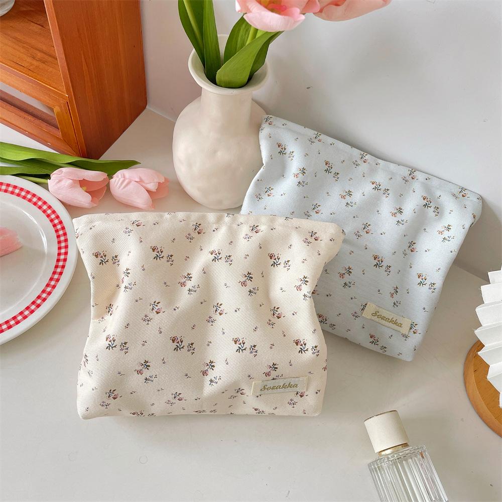 Floral Print Large Capacity Makeup Bag Women Cosmetic Organizer Portable Toiletry Case for Girls