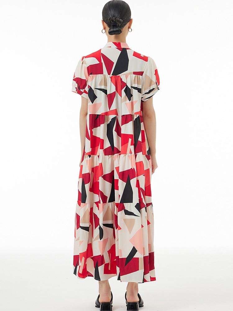 XITAO Print Fashion New Women Goddess Fan Casual Loose Dress WLD11698