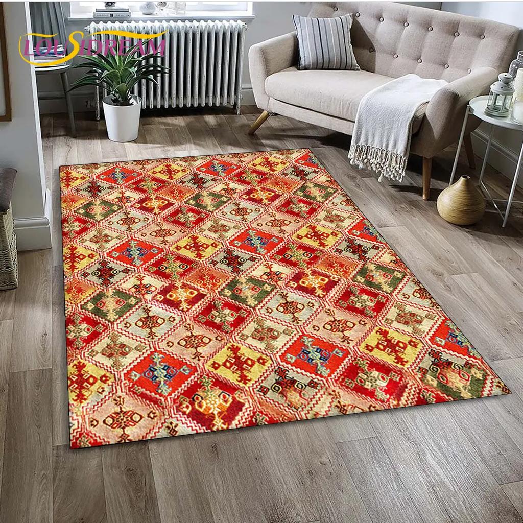 Bohemia Nordic Persia Serie Bereichsteppich, Teppich für Zuhause Wohnzimmer Schlafzimmer Sofa Fußmatte Küchendekor, Kinder Rutschfeste Bodenmatte