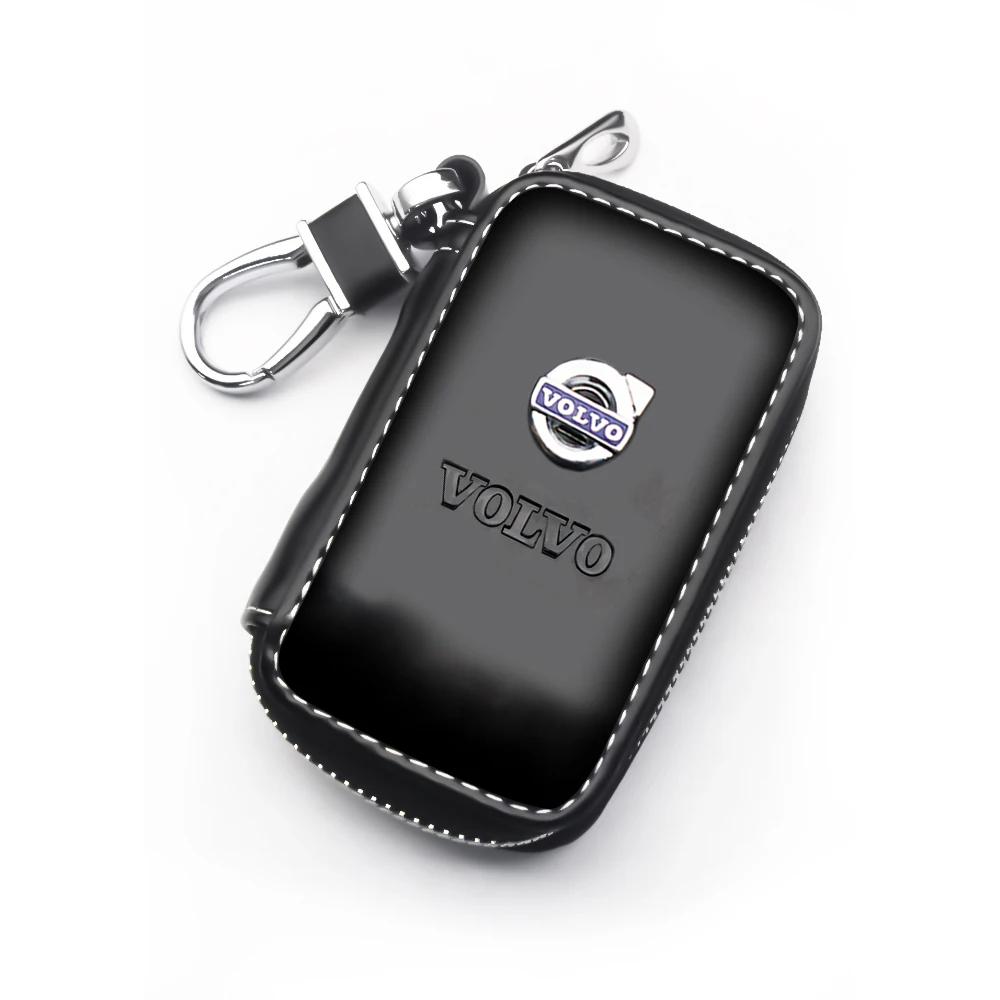 

Leather Car Key Case Pouch Multifunctional Keychain Bag Organizer Key Holder For Volvo XC70 V60 XC60 XC90 V50 S60 V90 V40 S40