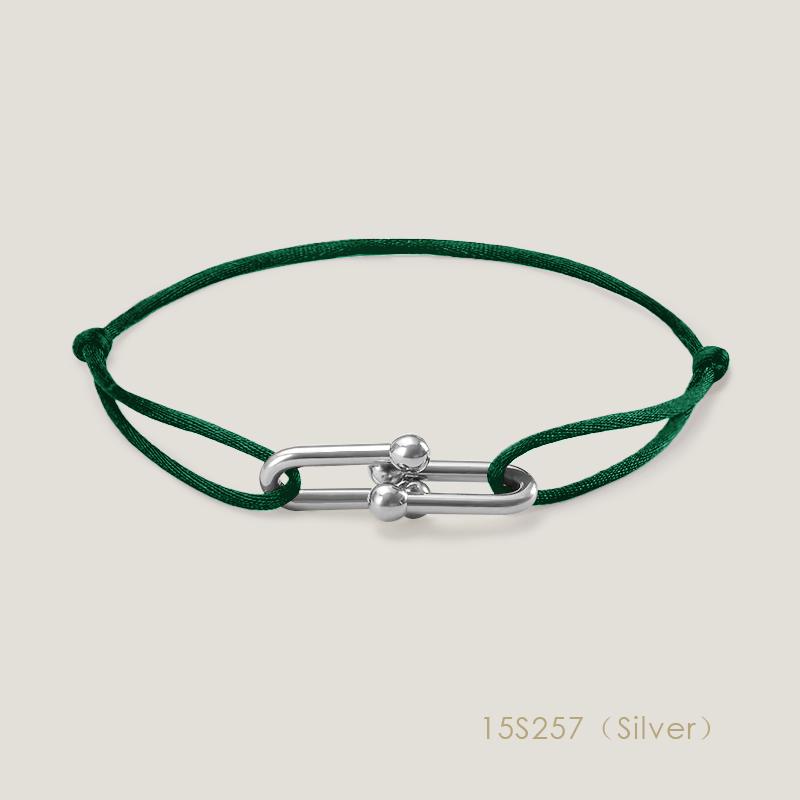 High Quality Classic Small U-Shape Charm Bracelets for Women Adjustable Silk Rope Bracelet Female Jewelry Gifts Wholesale