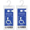 Tbuymax Disabled Parking Sign Stand,Ultra Transparent Disabled License Protection Cover with Large Hanger (2 Set)