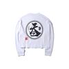 Li Ning New York Fashion Week Series Loose Long Sleeve Round Neck Pullover Sweatshirt Women sweatshirt Standard-White AHSP392-1