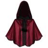 Kid Adult Medieval Cape Renaissances Costume Velvet Cape Wrap Short Thin Cloak for LARP Halloween Cosplay Party