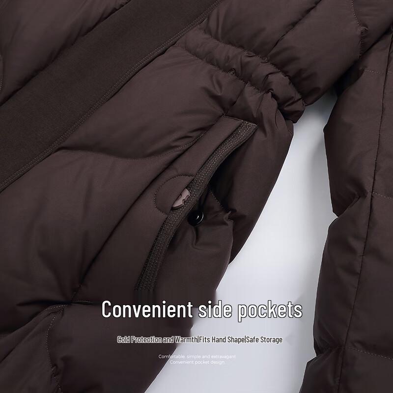 SNOWFLYING Women's Classic Thickened Hooded Duck Down Jacket