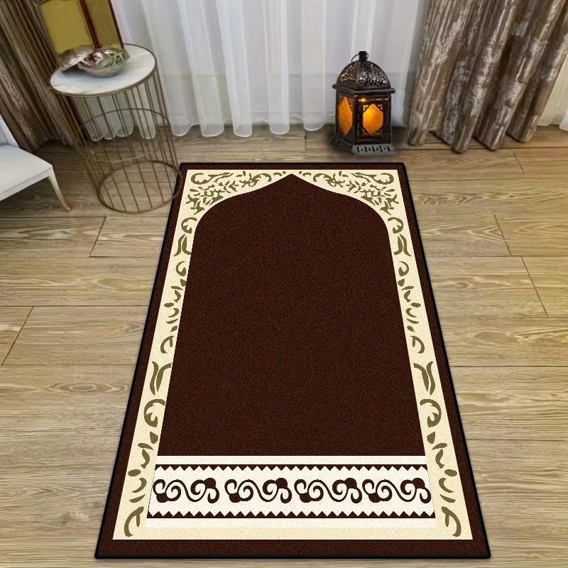 Islamic Ramadan Luxury Prayer Mat for Prayer Room Muslim Festival Soft Indoor Mats Children's Easy Clean Non-slip Rug gift