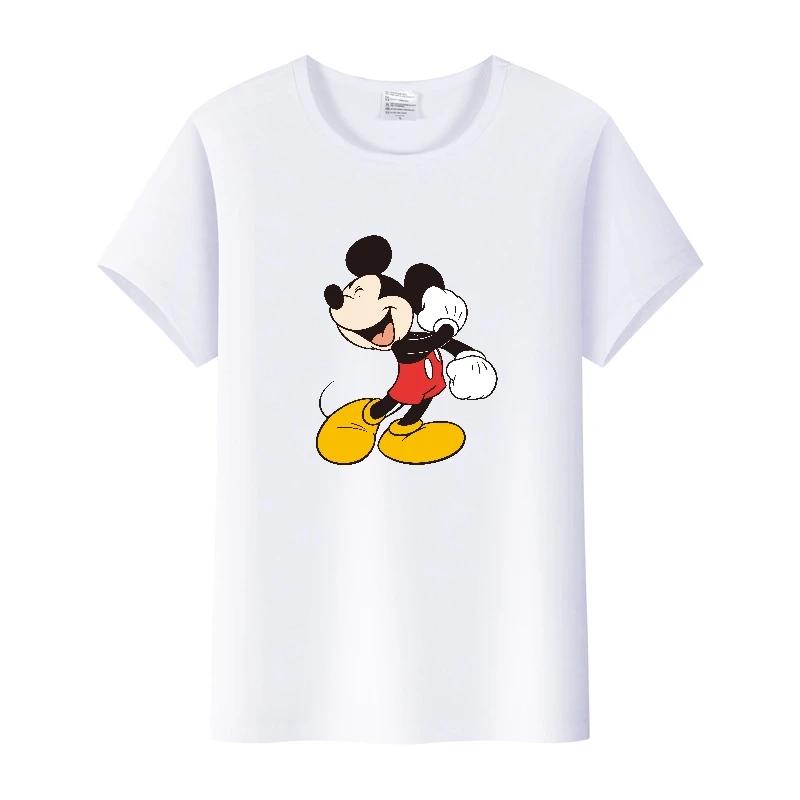 Funny Cartoon Tshirt Top Summer Blouses Short Sleeve T-shirt White Tee Mickey Mouse Graphic Clothes Gift Unisex