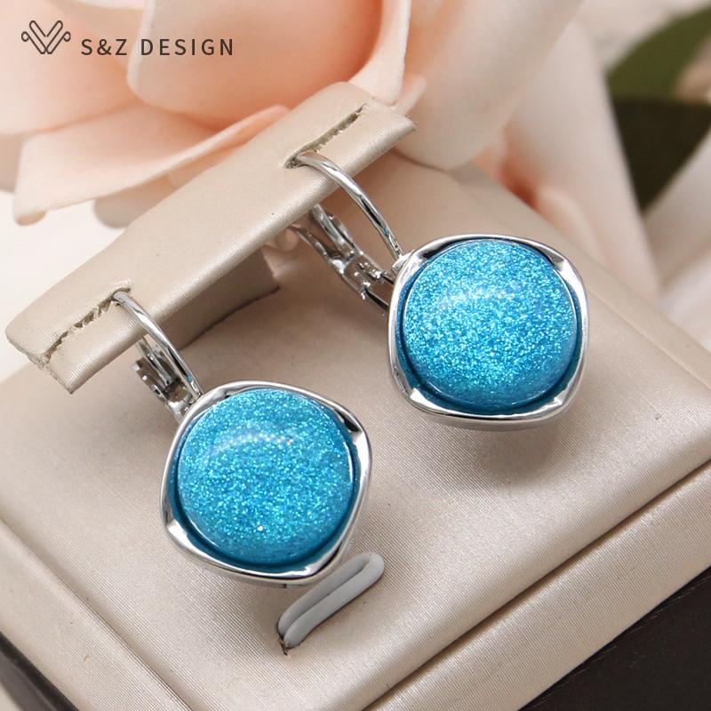 

Модные круглые цветные серьги-подвески из смолы для женщин, изящные ювелирные изделия, розовое золото, повседневные аксессуары