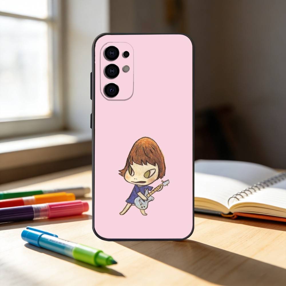c-Cute Yoshitomo Nara Phone Case For Samsung S25,S24,S21,S22,S23,S30,Ultra,S20,Plus,Fe,Note,10,9,5G Black Cover