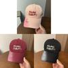Summer Cotton Baseball Hat With Embroidered Letters For Outdoor Activities