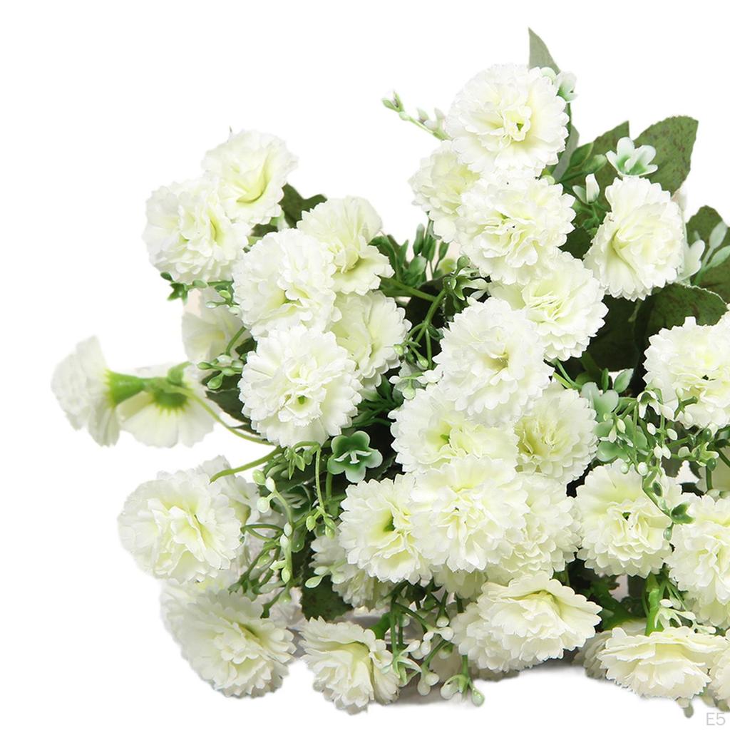 Artificial Flowers No Fading Realistic Romantic Carnation Simulation Flower Hydrangea Bouquet for