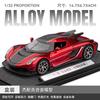 1:32 Alloy Senna sports car model pull back, toy with sound and light can open the door Simulation model Tabletop ornament