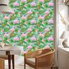 Flamingos, flowers and tropical leaves wallpaper for living room and bedroom 50x1000