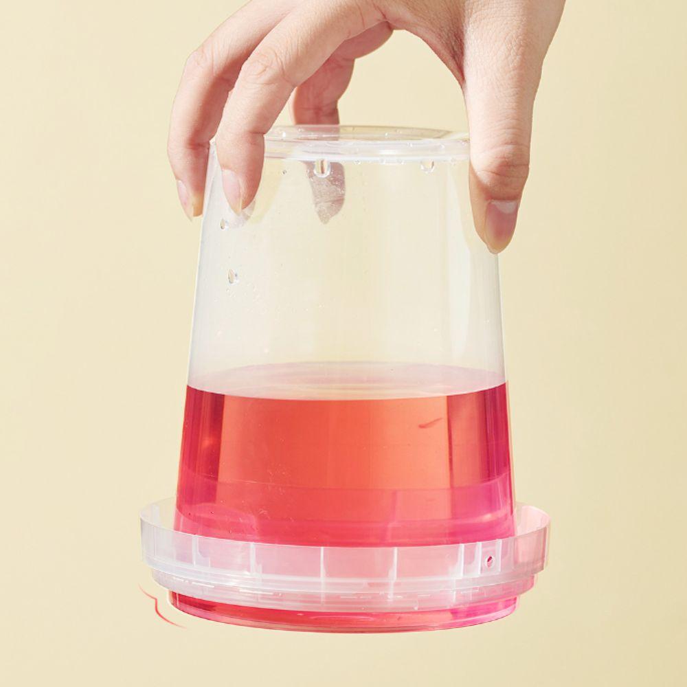 10pcs 500/750/1000ml Ice Cube Bucket with Lid Food Storage Jar Milk Tea Bucket  Milk Tea Shop