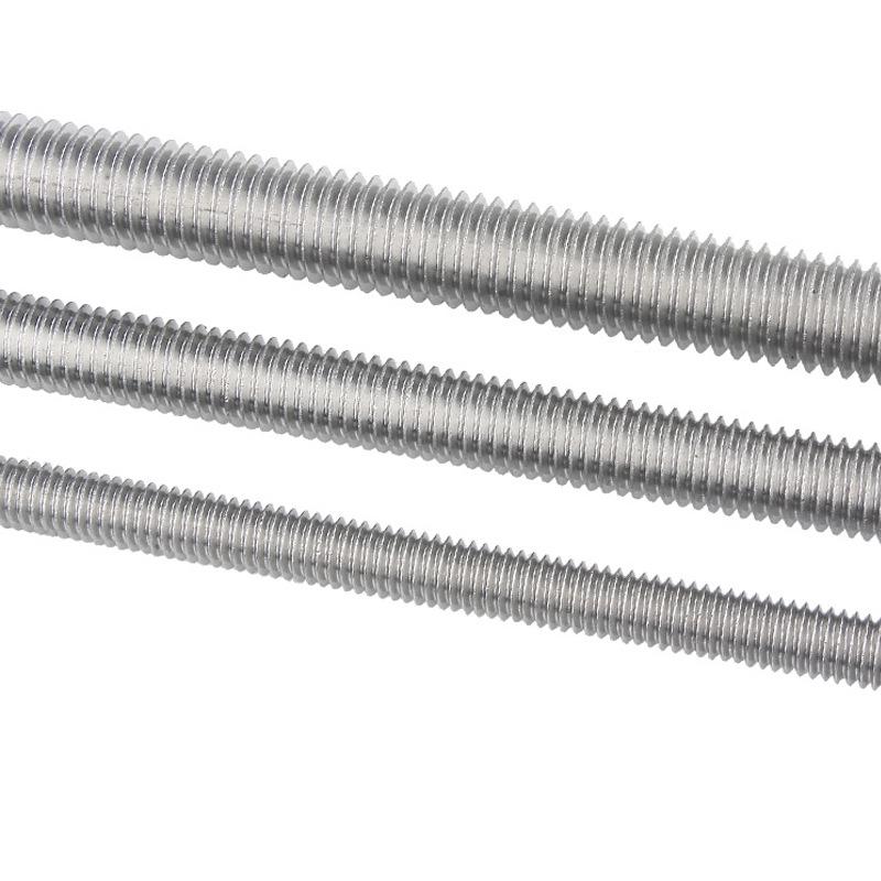 High-Strength Black Galvanized 304 Stainless Steel Fully Threaded Rod, 1 Meter