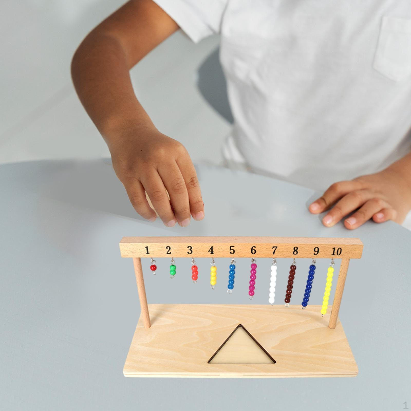 

Вешалка для бусин для цветных лестниц, обучающий инструмент для дошкольников с бусинами 1 to 10