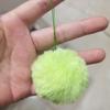 12PCS Plush Christmas Ball Decoration Lime Green Furry Christmas Ball Ornaments Furry Elf Ornaments Christmas Hanging Decor