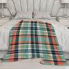 Colorful Checked Blanket Microfiber Flannel Cover Blanket Bedroom Living Room Sofa Soft And Comfortable Home Decoration
