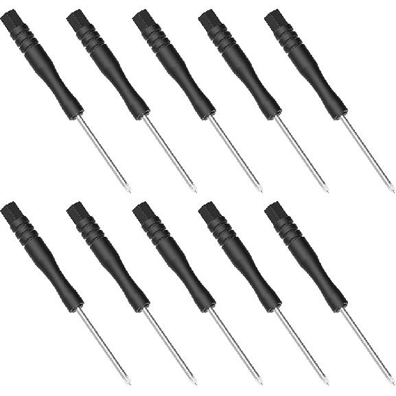 10PCS Mini Phillips Screwdriver, 2mm Cross Head with Blue Non-slip Handle for Small Appliances, 2.56"(65mm) Total Length, Non-magnetic