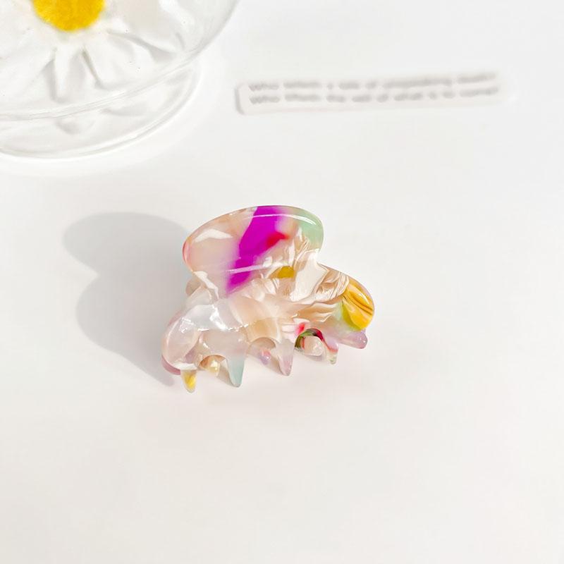 Sweet And Delicate 3CM Mini Arc Small Hair Clip Simple Colorful Acetic Acid Shark Clip Hair Accessories For Woman Girls