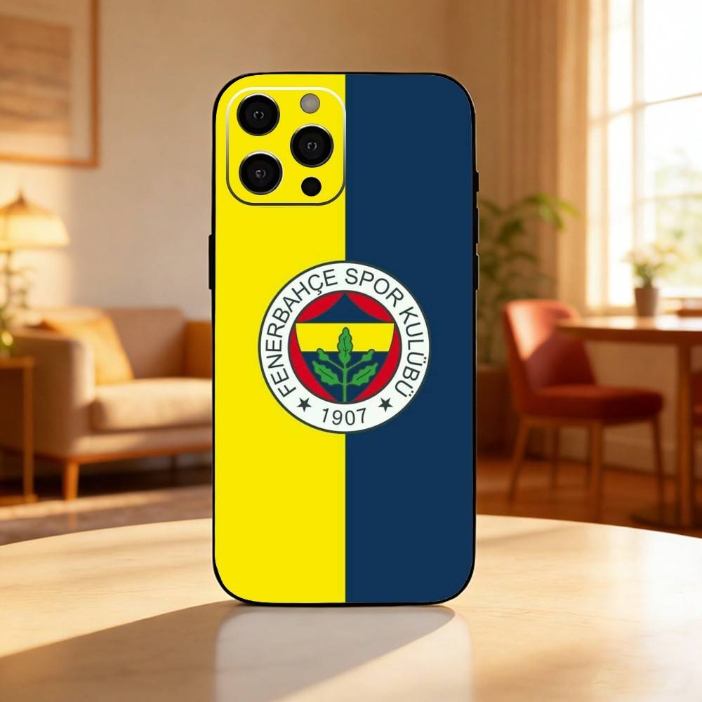 EPC Turkey F-Fenerbahce Phone Case For iPhone17,16,15,14,13,12 Plus,Max Soft Silicone Black Cover iPhone13PRO