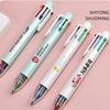 Customizable 6-Color Push-Button Ballpoint Pen with Logo Printing, Perfect for Office Use