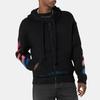 Men's Off-White Nylon Hooded Zipper Knit Black OMHA073E19B020241088
