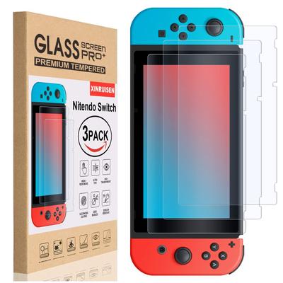 Protection d'écran en verre trempé compatible avec Nintendo Switch/Switch Lite/Switch OLED. Film de protection rigide pour console de jeu Switch.