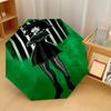 Beetlejuice Lydia Deetz Windproof Auto 8 Rib Folding Umbrella Portable Outdoor Parasol