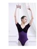 Ballet Dance Cotton & Velvet Short Sleeve Leotard for Gymnastics & Modern Dance