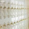 1PC LOZUJOJU European Style Luxury Three-dimensional Embroidery Transparent Tulle Sheer Curtain for Living Room Bedroom Window Decoration Home Decor