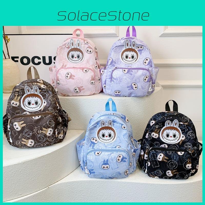 Cartoon Kids Dual Shoulder Backpack Large Capacity Print Students Schoolbag