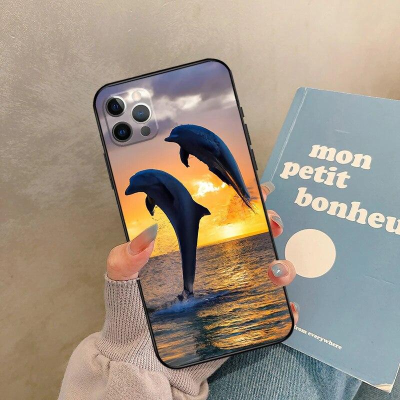 Dolphin Phone Case For iPhone Samsung Galaxy Redmi Xiaomi Oppo OnePlus Note S A 7 8 9 10 11 12 13 14 20 21 22 23 53 54 Pro Max Plus Ultra TPU Soft