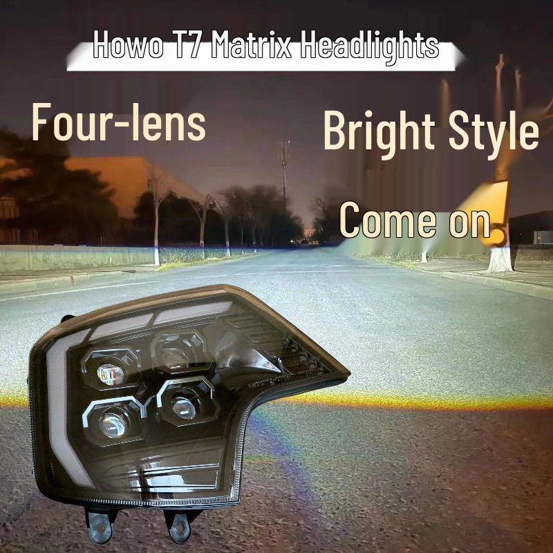 Sinotruk Howo T7H Headlight Assembly: Front Illumination Laser Four-Lens Left Four-Lens