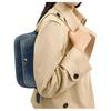 Coach 23 Removable Chain Strap Snap Closure Interior Zipper Pocket Fabric Shoulder Bag Medium Women Shoulder Bag Brass Deep-Indigo CCY20-B4YMW