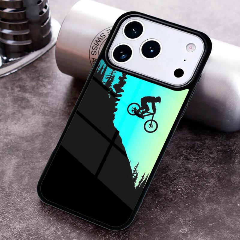 Mountain Bike Biking Cycling Downhill Bicycle Phone Case for iPhone 17 16 15 Pro Max Air 14 13 12 11 Plus Shockproof Capa Cover