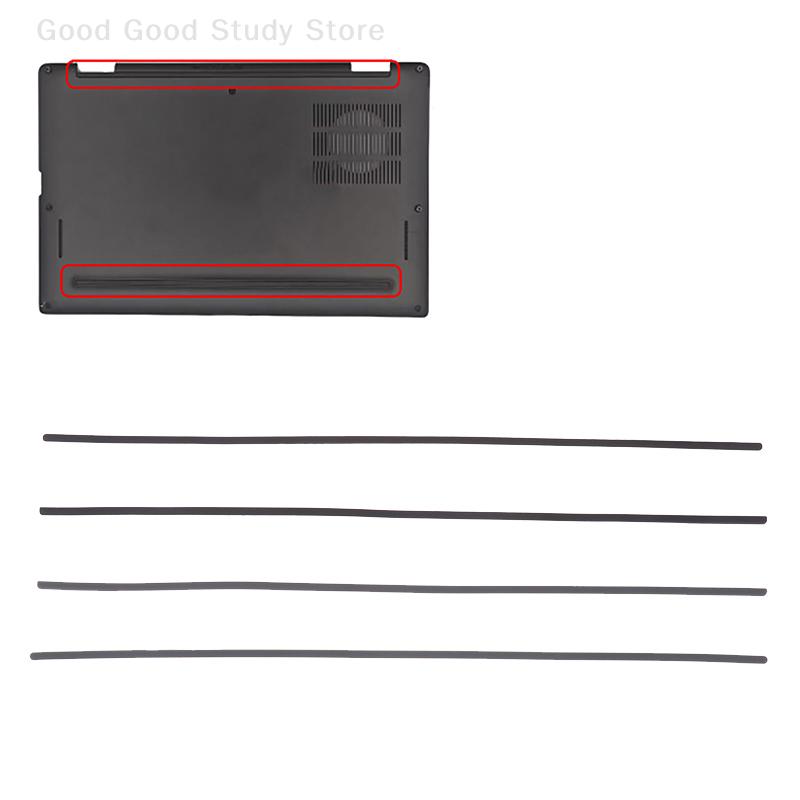 1/2Pcs Laptop Rubber Strips Computer DIY Bottom Case Foot Pad For DELL Latitude 7310 Non-Slip Shell Pad Replacement Accessories nero