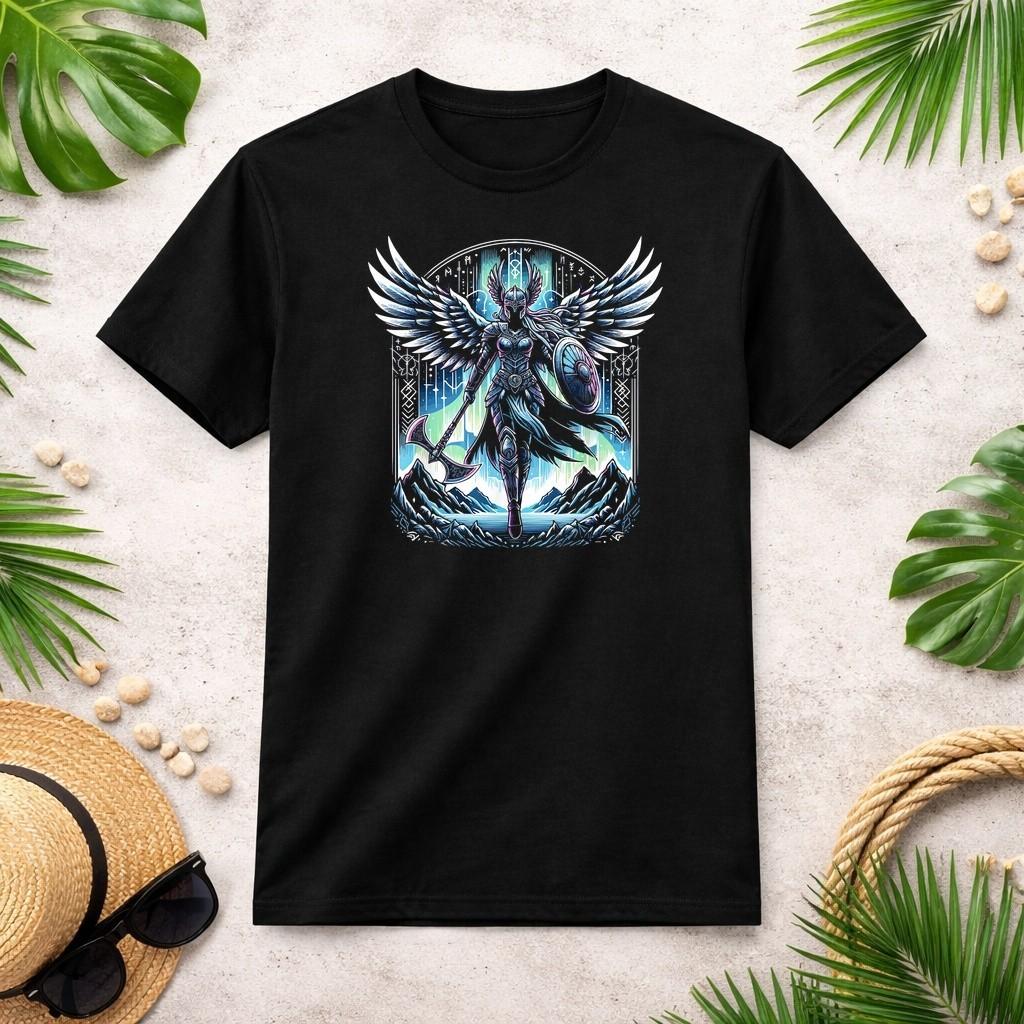 Valkyrie Warrior SteMi Apparel Norse Mythology Graphic T-Shirt S разноцветный