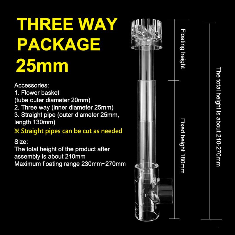 1Set Diy Clear Aquarium Skimmer Acrylic Lily Pipe Spin Inflow Outflow Water Plant Tank Filter Cleaning Fish Tank Accessories