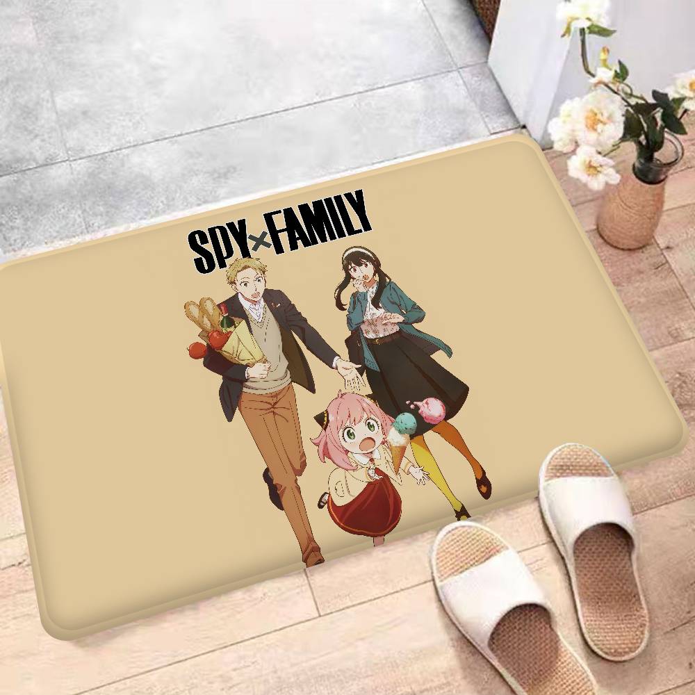 Japanischer Manga Spy X Family Fußmatte Rutschfest Wasserabsorbierend Langer Streifen Kissen Schlafzimmermatte Alfombra