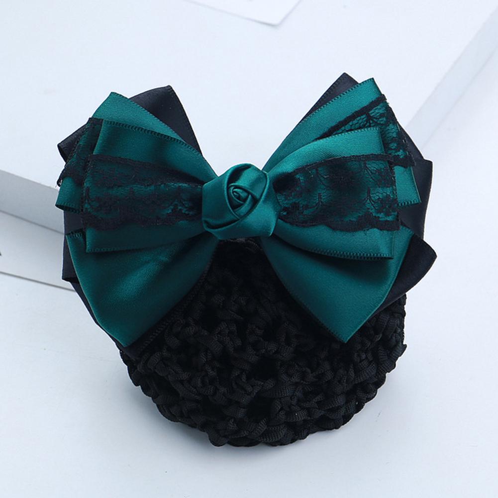 Dantelă Satin Fundă Plasă de Păr Barretă Personal Bancar Însoțitor de Bord Asistente Clipuri de Păr Satin Plasă Snood Accesorii de Păr Femei Agrafe de Păr